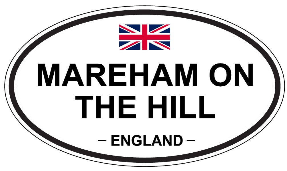 MAREHAM ON THE HILL, ENGLAND - Oval Sticker