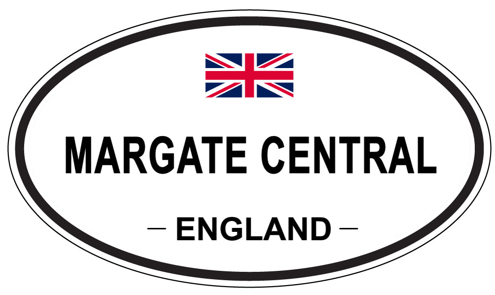 MARGATE CENTRAL, ENGLAND - Oval Sticker