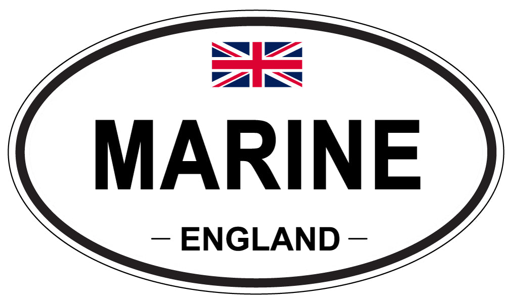 MARINE, ENGLAND - Oval Sticker