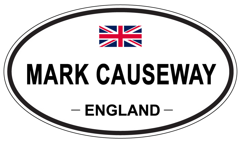MARK CAUSEWAY, ENGLAND - Oval Sticker