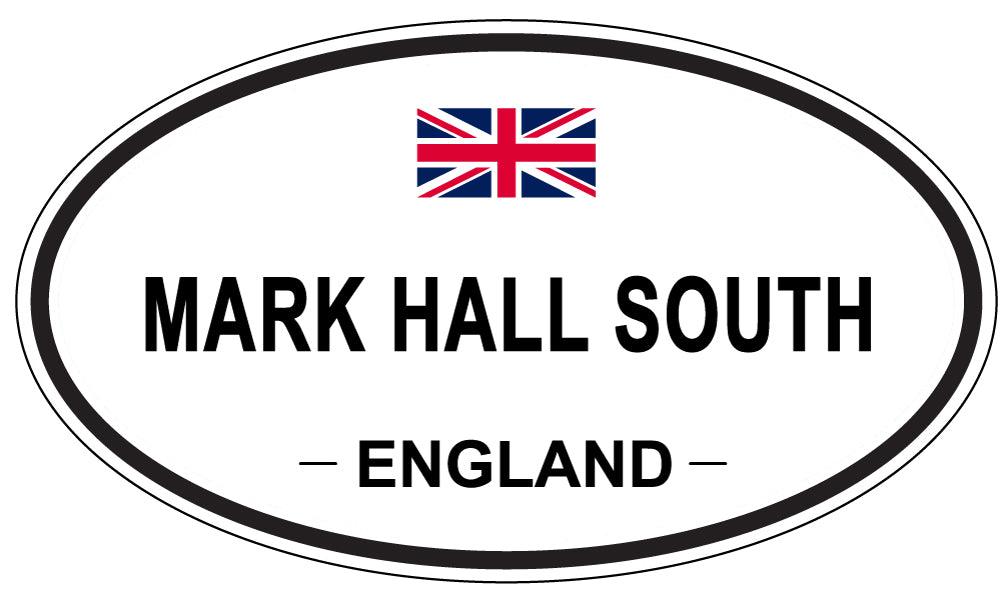 MARK HALL SOUTH, ENGLAND - Oval Sticker