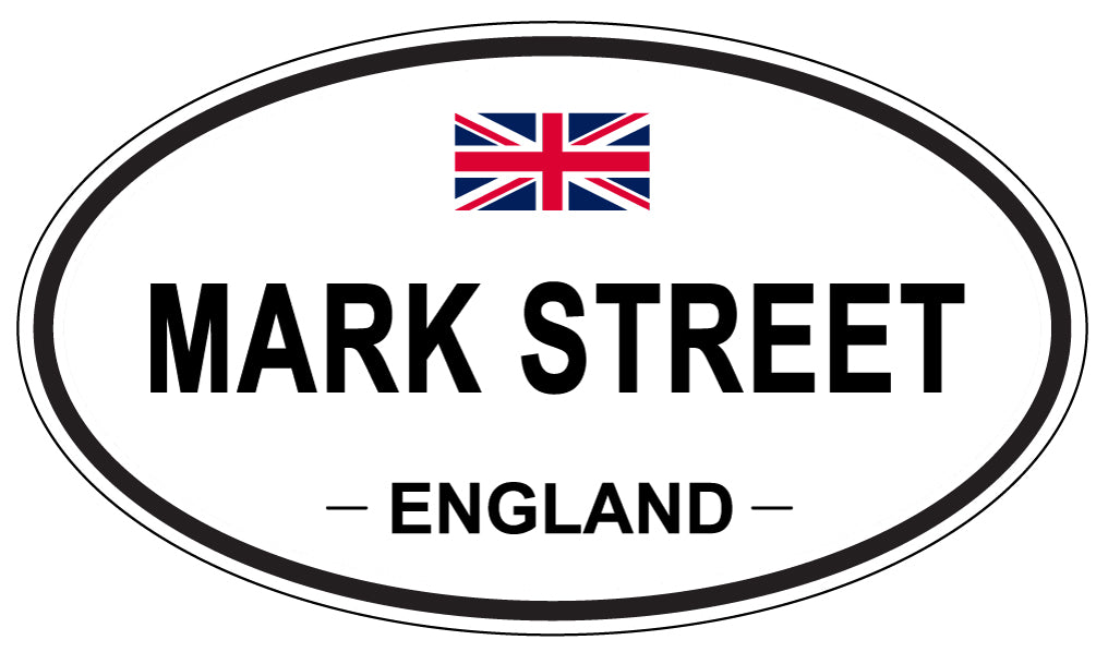 MARK STREET, ENGLAND - Oval Sticker