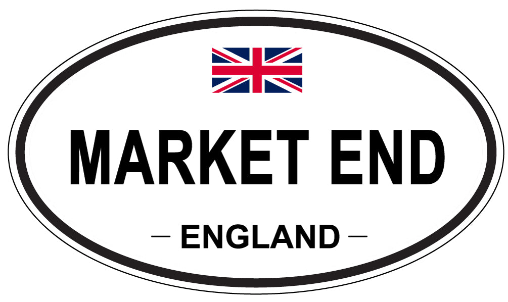MARKET END, ENGLAND - Oval Sticker