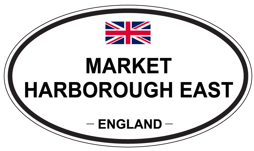 MARKET HARBOROUGH EAST, ENGLAND - Oval Sticker