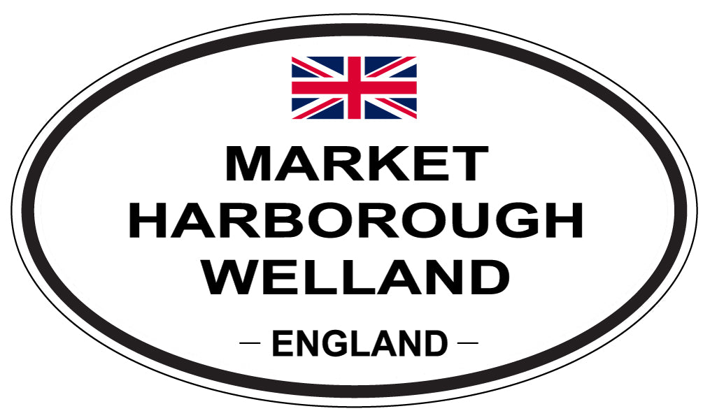 MARKET HARBOROUGH WELLAND, ENGLAND - Oval Sticker