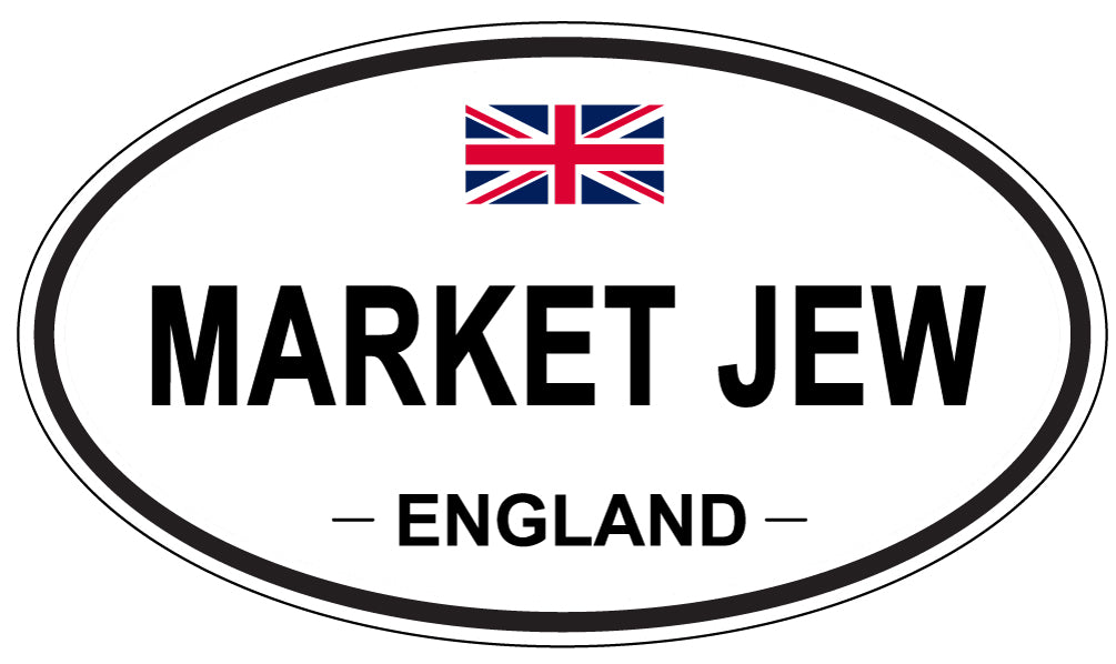 MARKET JEW, ENGLAND - Oval Sticker