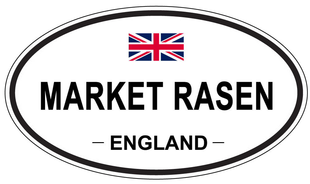 MARKET RASEN, ENGLAND - Oval Sticker
