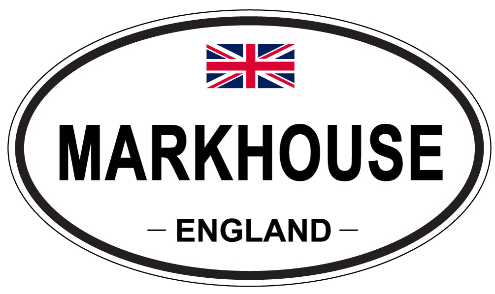 MARKHOUSE, ENGLAND - Oval Sticker
