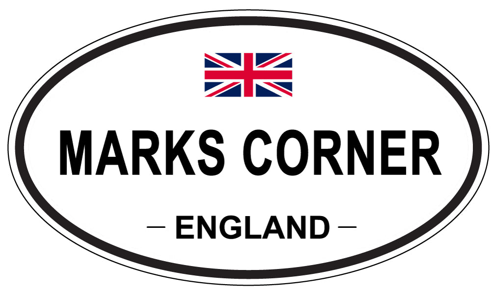 MARKS CORNER, ENGLAND - Oval Sticker