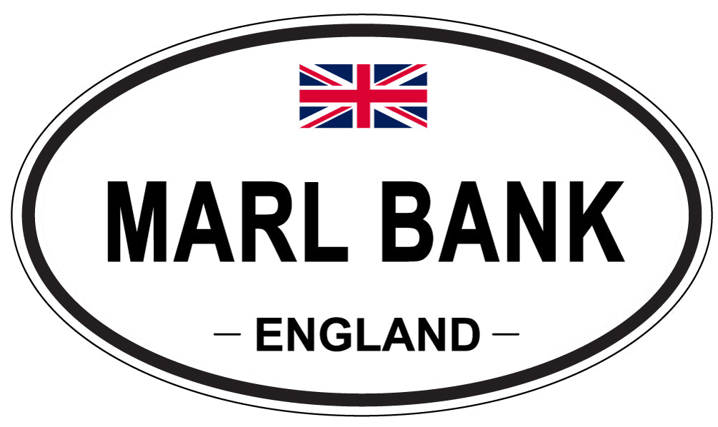 MARL BANK, ENGLAND - Oval Sticker