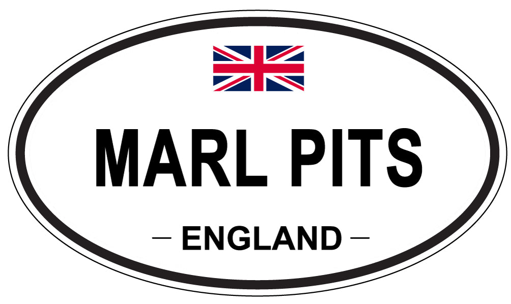 MARL PITS, ENGLAND - Oval Sticker