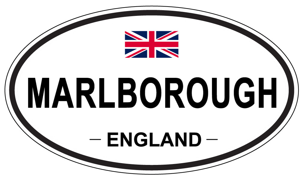 MARLBOROUGH, ENGLAND - Oval Sticker