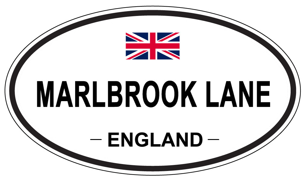 MARLBROOK LANE, England - Oval Magnet