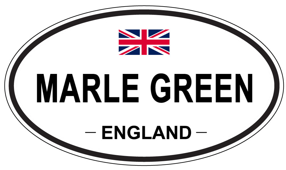 MARLE GREEN, ENGLAND - Oval Sticker