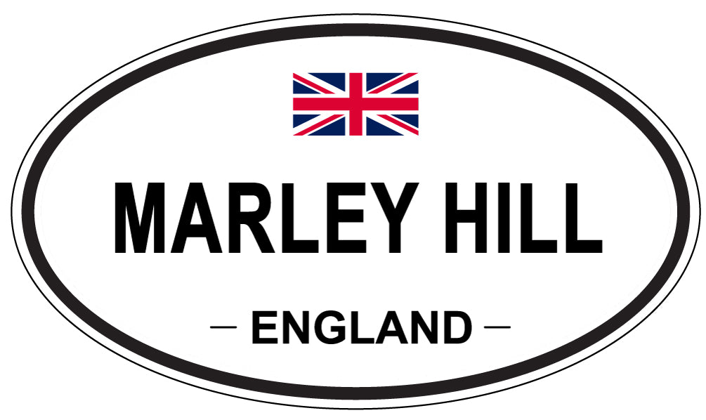 MARLEY HILL, ENGLAND - Oval Sticker