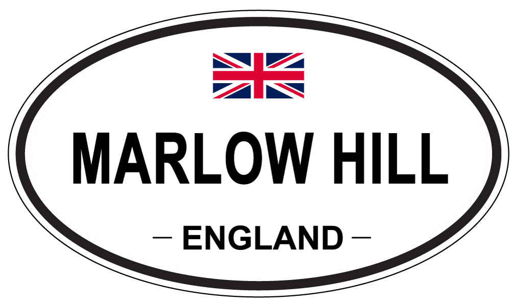 MARLOW HILL, ENGLAND - Oval Sticker
