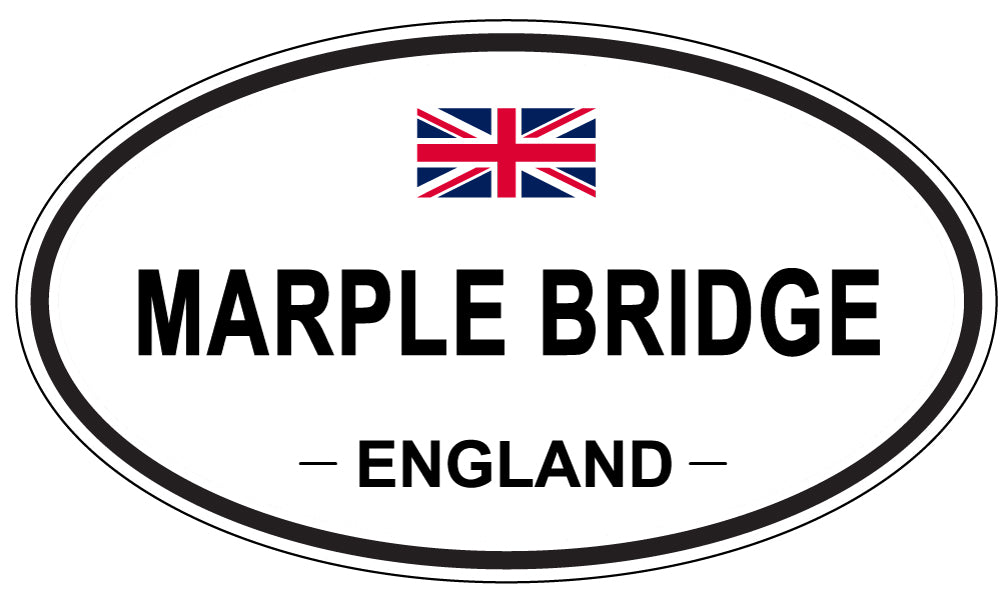 MARPLE BRIDGE, ENGLAND - Oval Sticker