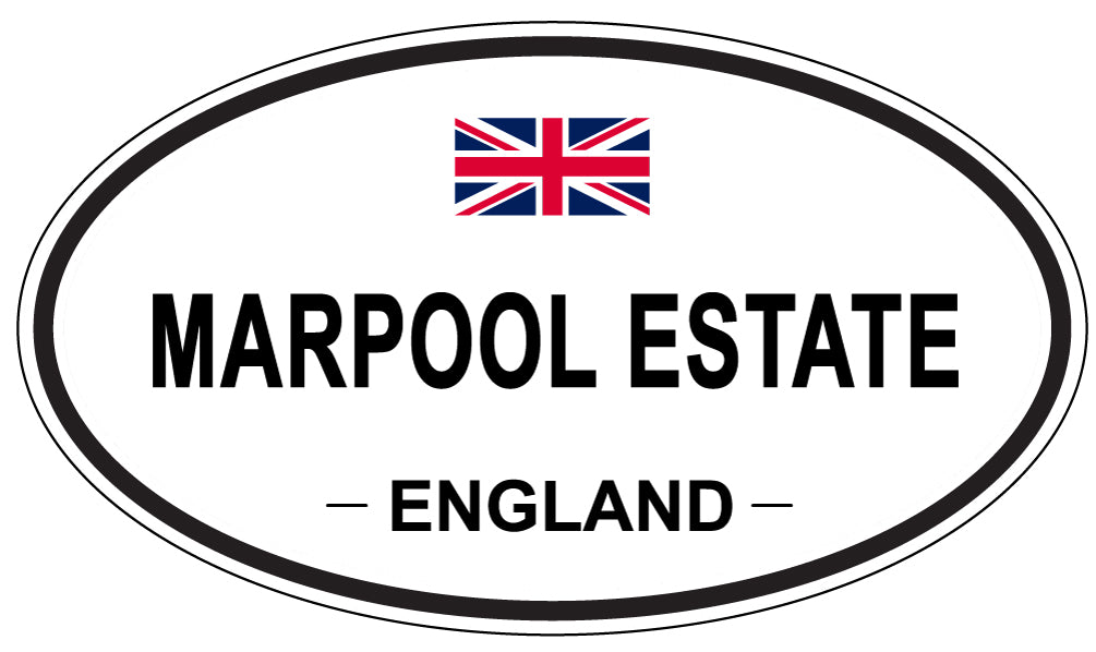 MARPOOL ESTATE, ENGLAND - Oval Sticker