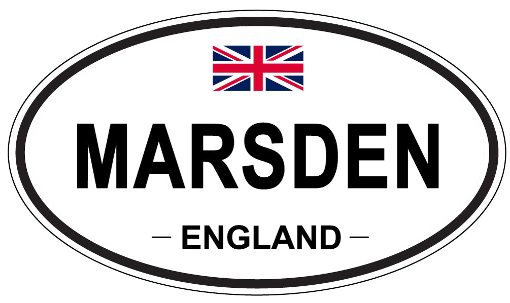 MARSDEN, ENGLAND - Oval Sticker