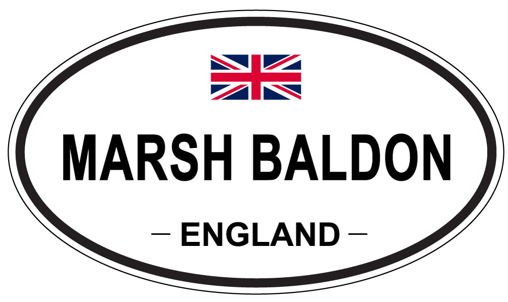 MARSH BALDON, ENGLAND - Oval Sticker