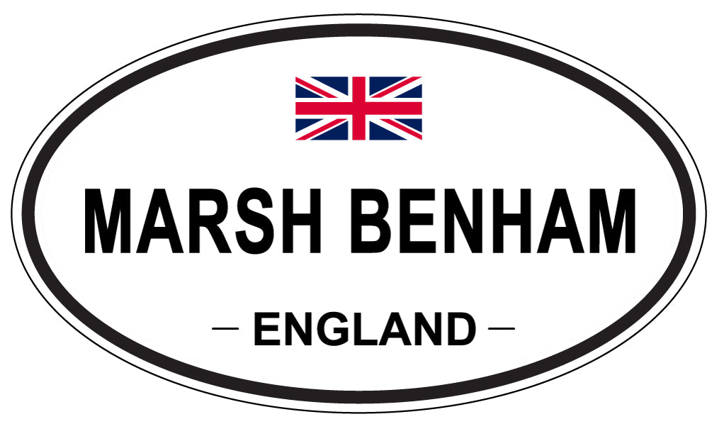 MARSH BENHAM, ENGLAND - Oval Sticker