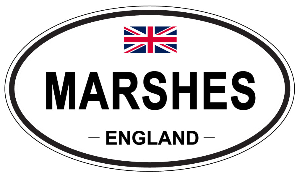 MARSHES, ENGLAND - Oval Sticker