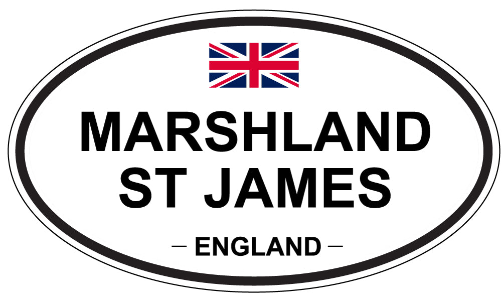 MARSHLAND ST JAMES, ENGLAND - Oval Sticker