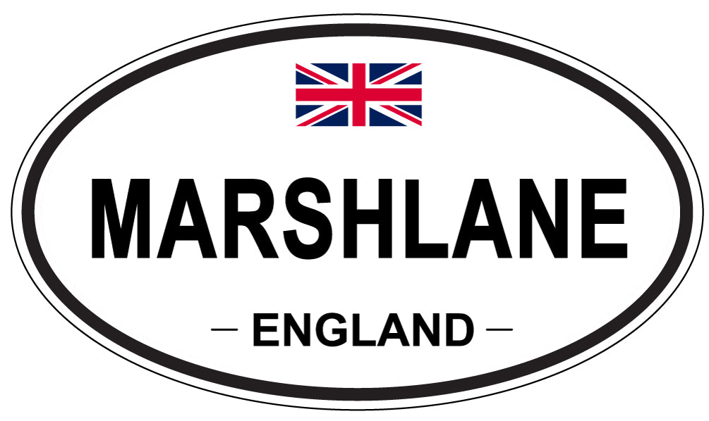 MARSHLANE, ENGLAND - Oval Sticker