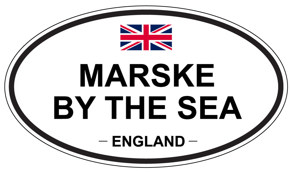 MARSKE BY THE SEA, ENGLAND - Oval Sticker