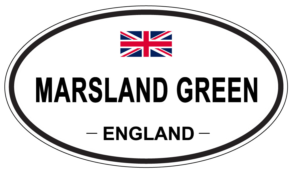 MARSLAND GREEN, ENGLAND - Oval Sticker