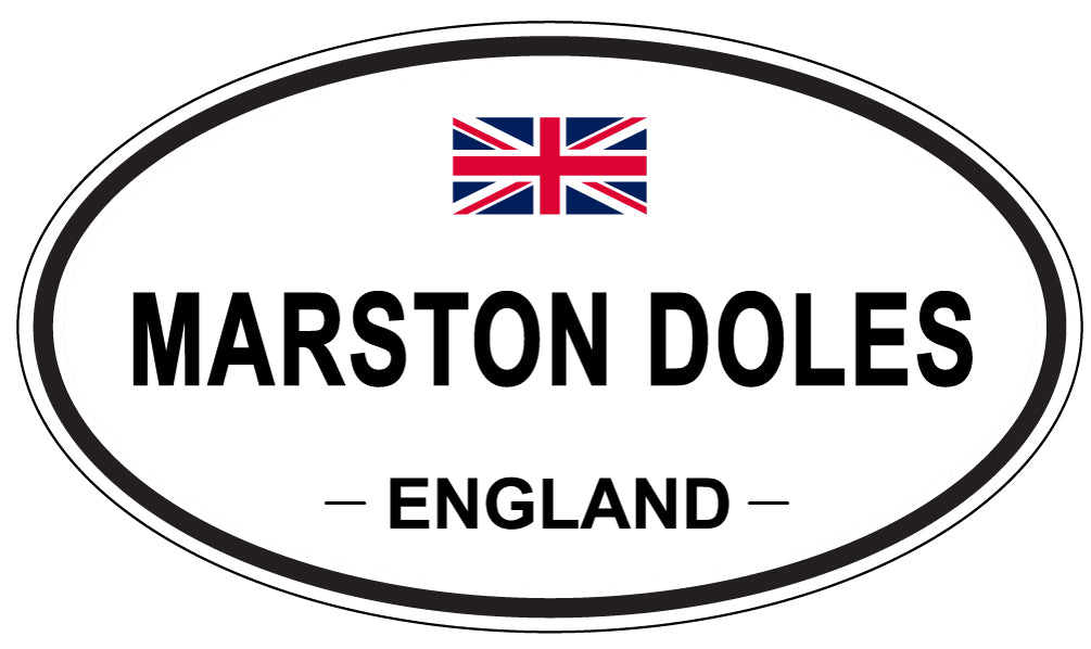 MARSTON DOLES, ENGLAND - Oval Sticker