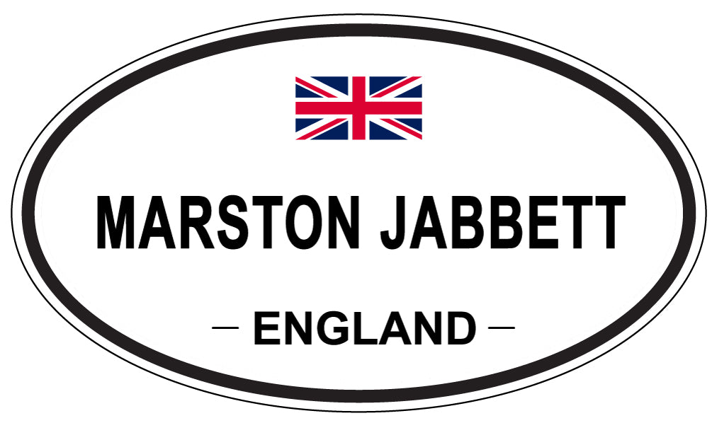 MARSTON JABBETT, ENGLAND - Oval Sticker