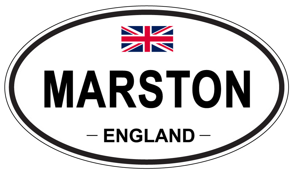 MARSTON, ENGLAND - Oval Sticker