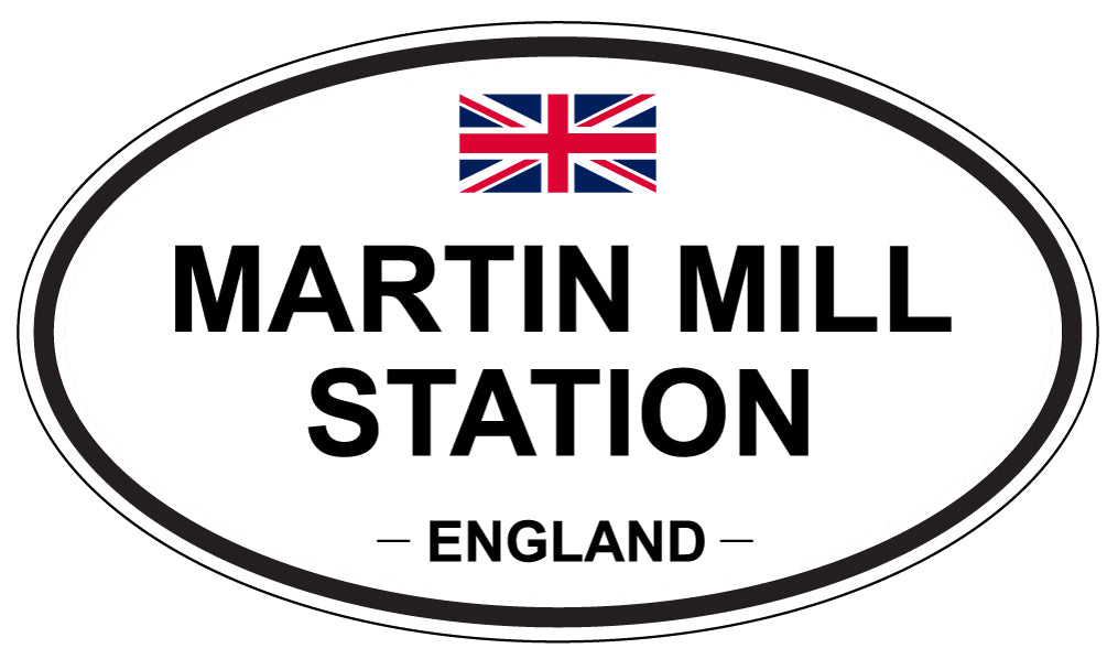 MARTIN MILL STATION, England - Oval Magnet