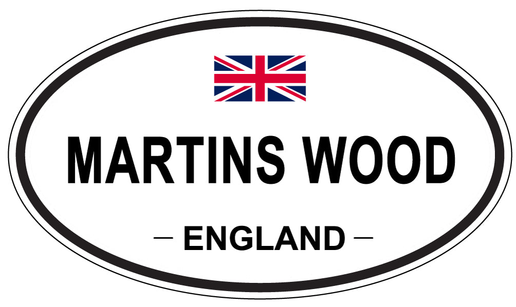 MARTINS WOOD, ENGLAND - Oval Sticker