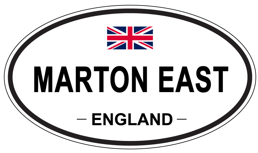 MARTON EAST, ENGLAND - Oval Sticker