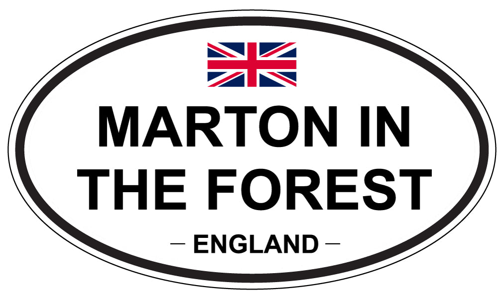MARTON IN THE FOREST, ENGLAND - Oval Sticker