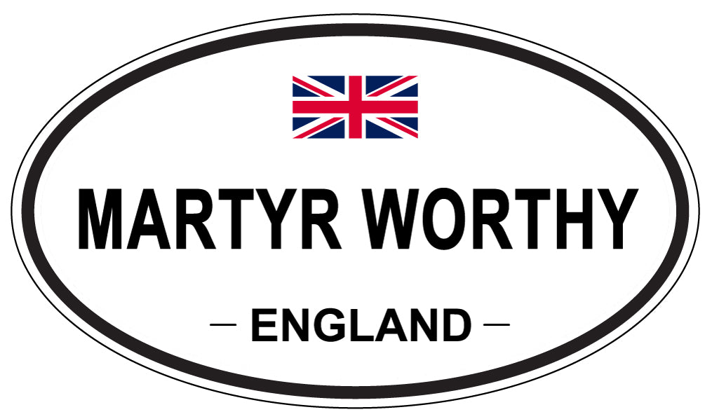 MARTYR WORTHY, England - Oval Magnet