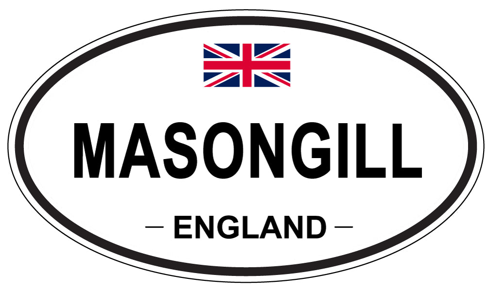 MASONGILL, ENGLAND - Oval Sticker
