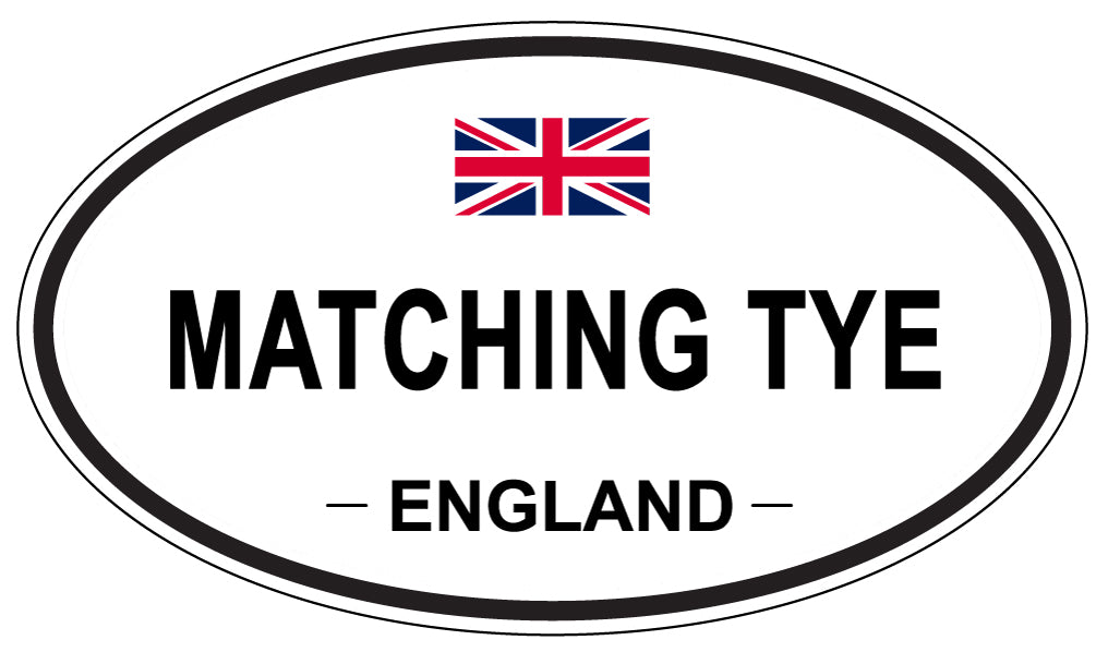 MATCHING TYE, ENGLAND - Oval Sticker