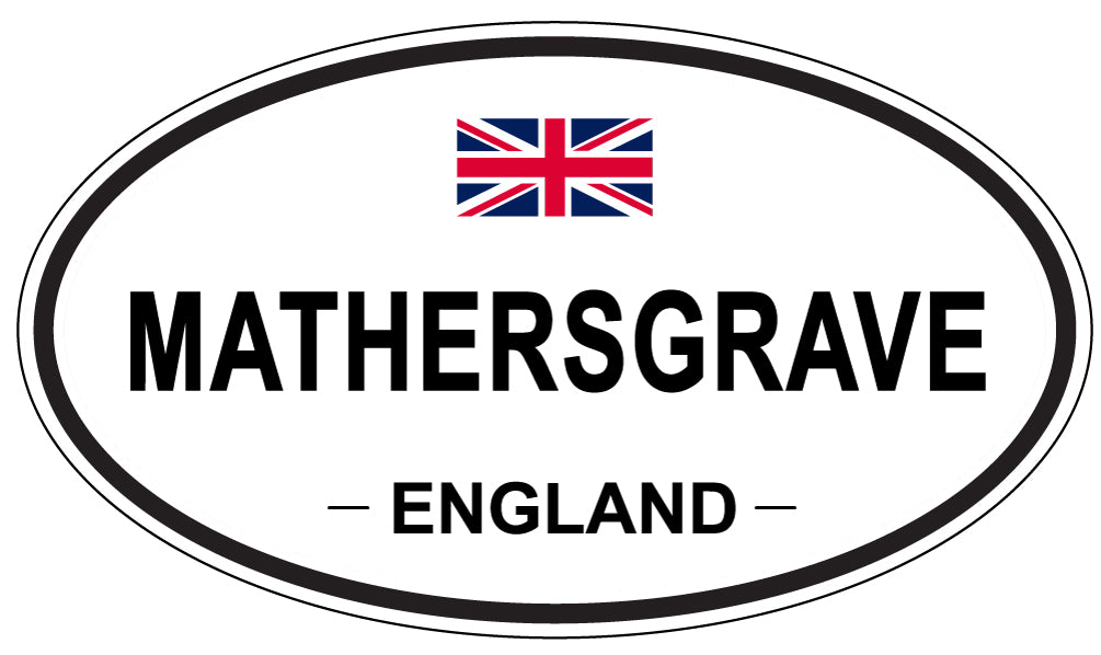 MATHERSGRAVE, ENGLAND - Oval Sticker