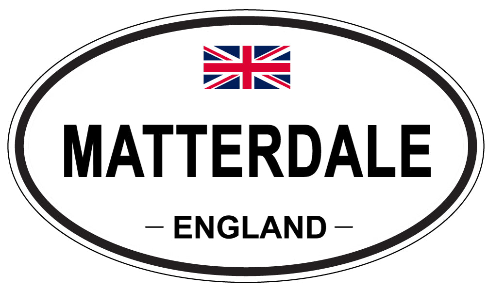 MATTERDALE, ENGLAND - Oval Sticker