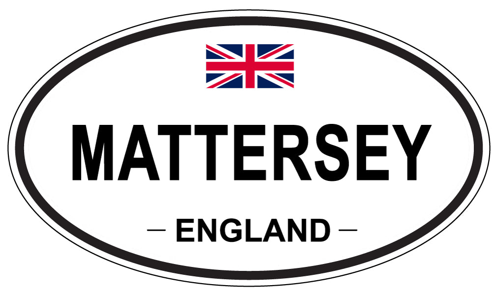 MATTERSEY, ENGLAND - Oval Sticker