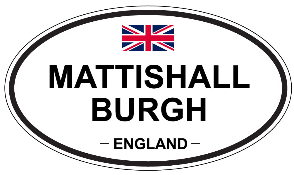 MATTISHALL BURGH, ENGLAND - Oval Sticker