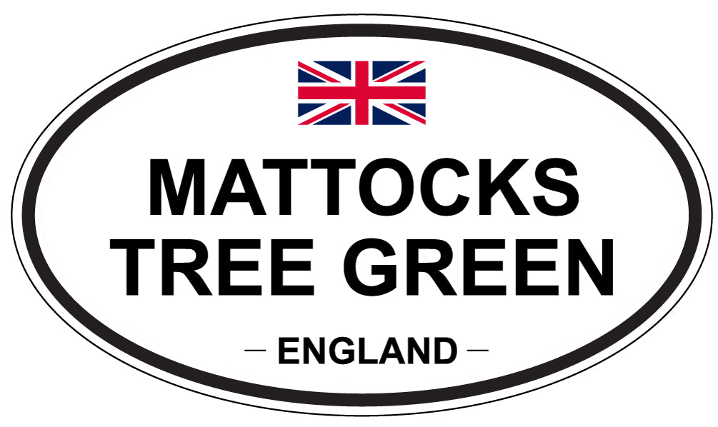 MATTOCKS TREE GREEN, ENGLAND - Oval Sticker