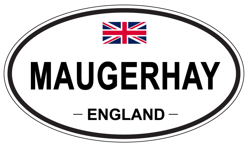 MAUGERHAY, ENGLAND - Oval Sticker