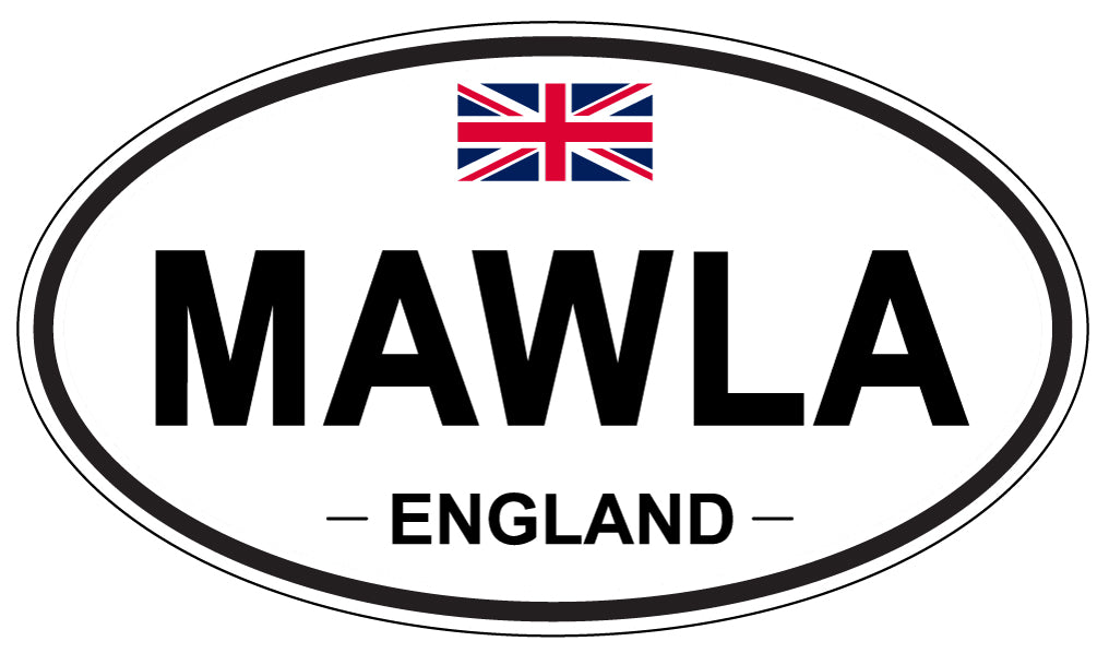MAWLA, ENGLAND - Oval Sticker