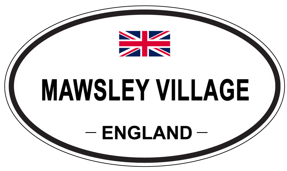 MAWSLEY VILLAGE, England - Oval Magnet