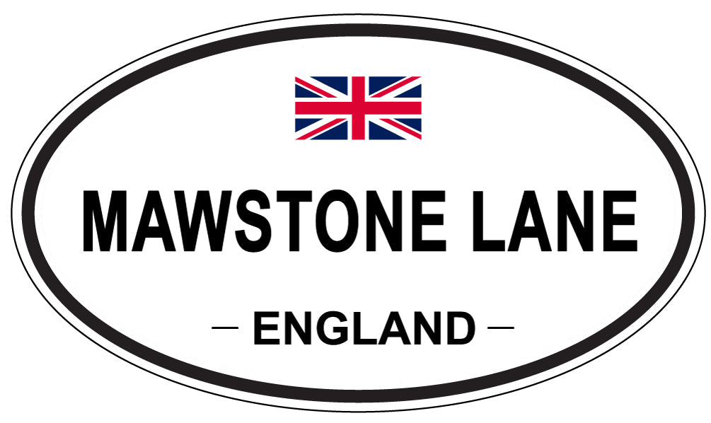 MAWSTONE LANE, ENGLAND - Oval Sticker