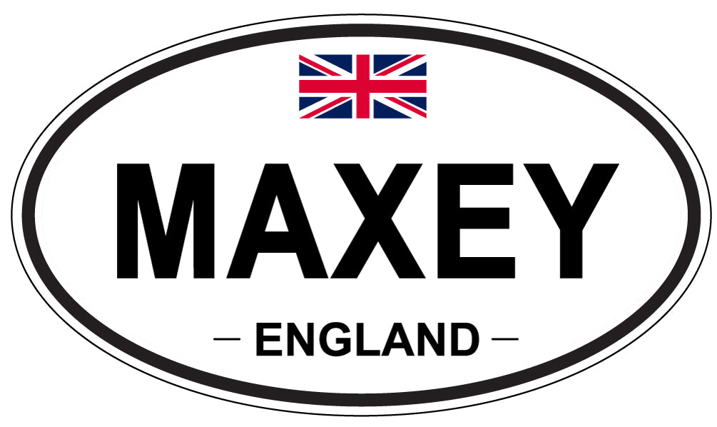 MAXEY, ENGLAND - Oval Sticker